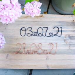 Wire Words - Personalised Date Sign Bespoke Wall Art Quotes & Sayings - thumbnail 1