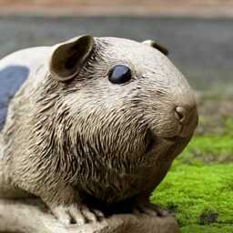 Concrete Guinea Pig Statue Stone Rodent Sculpture Cement Memorial Ornament Outdoor Pet Decoration Handmade Art Yard - thumbnail 4