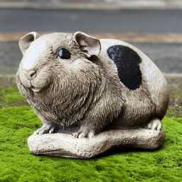 Concrete Guinea Pig Statue Stone Rodent Sculpture Cement Memorial Ornament Outdoor Pet Decoration Handmade Art Yard - thumbnail 1