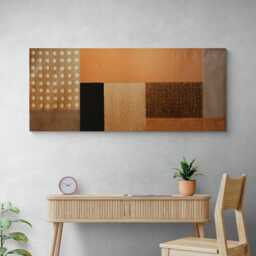 Monochrome Quilt Wall Art Beige Japandi Textile Tapestry - thumbnail 4