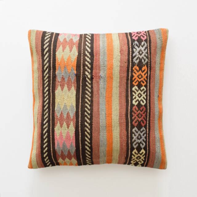 Kilim Pillow 22x22 Cover Moroccan Rug Anatolian 55x55 Cuscini Wool Etnische Kussens - image 1