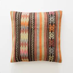 Kilim Pillow 22x22 Cover Moroccan Rug Anatolian 55x55 Cuscini Wool Etnische Kussens - thumbnail 1
