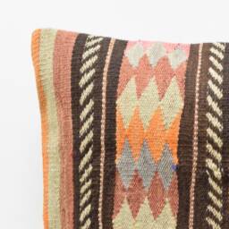 Kilim Pillow 22x22 Cover Moroccan Rug Anatolian 55x55 Cuscini Wool Etnische Kussens - thumbnail 2