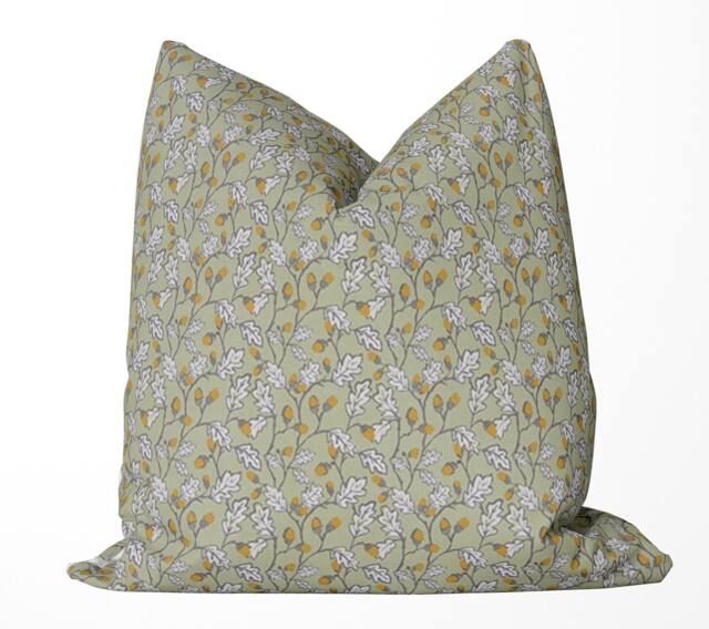 Acorn Trail Pillow/Sage
