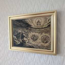 "Ezekiel's Vision - Matth??us Merian, 1670 Handmade Reproduction On Canvas Biblical Esoteric 5""x7" - thumbnail 3