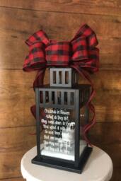 Christmas in Heaven Lantern - Black with Led Tea Light Candle Included - thumbnail 1