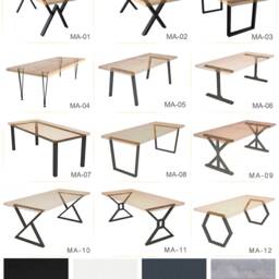Solid Walnut Wood Dining Table , Live Edge With Metal Legs, Rustic Wooden Table, Farmhouse Kitchen - thumbnail 2