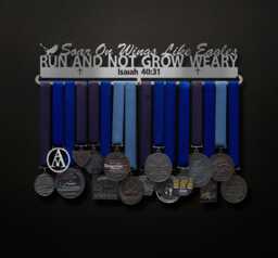 Isaiah 4031 - Soar On Wings Like Eagles Bible Verse Allied Medal Hanger Holder Display Rack - thumbnail 1