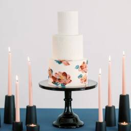 Large Cylinder Concrete Modern Black Taper Candle Holder - thumbnail 4