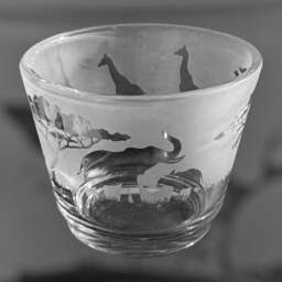 Safari Tealight Holder - Rustic Glass Tea Light Holder With Safari Animals Frieze Design - thumbnail 3