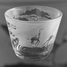 Safari Tealight Holder - Rustic Glass Tea Light Holder With Safari Animals Frieze Design - thumbnail 2