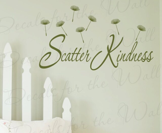 Scatter Kindness Inspirational Motivational Character Honesty Wall Decal Decor Lettering Vinyl Quote Sticker Graphic Art Decoration In62 - image 1