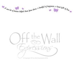 Baby Nursery Wall Decal, A Wee Bit Of Heaven, New Baby Vinyl Lettering With Butterflies - thumbnail 2