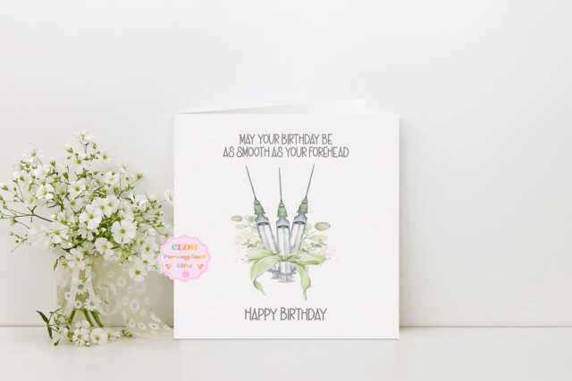 Personalised Funny Botox Birthday Card - Best Friend, Sister, Mum, 30Th, 40Th, 50Th, 60Th Greeting - image 1