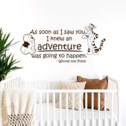 Winnie The Pooh Nursery Wall Decal Adventure Quote With Piglet - thumbnail 1