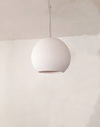 5 Porcelain Pendant Lights Carved Ball Hanging Lamp - thumbnail 4