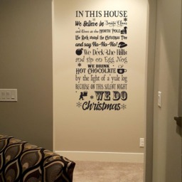 In This House We Only Do Christmas V2 Customizable Believe Wall Decal Living Room Holiday Decorations Jesus Sign Christmas Ornaments Diy - thumbnail 2