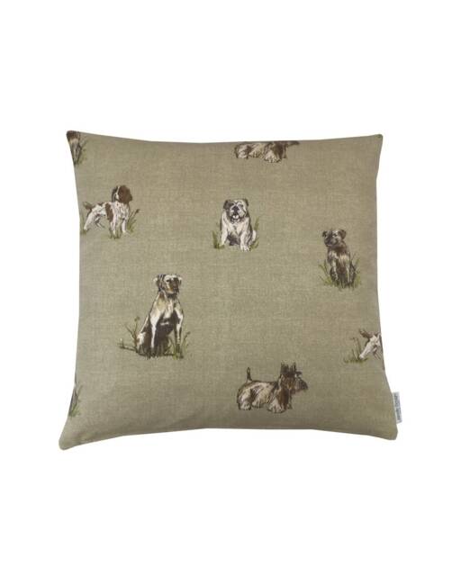 Christmas Gifts Fryett's Terrier Dogs Throw Pillow Cover Country Linen, 24 - image 1