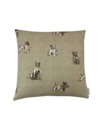 Christmas Gifts Fryett's Terrier Dogs Throw Pillow Cover Country Linen, 24 - thumbnail 1