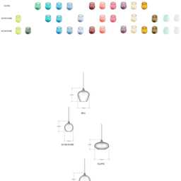 Hand Blown Glass Pendant Lights. Multi Chandelier. Colorful Custom Ceiling Light - thumbnail 4