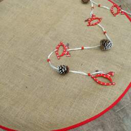Tree Skirt Burlap Christmas Rustic Decorations Decor Country - thumbnail 4