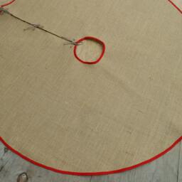 Tree Skirt Burlap Christmas Rustic Decorations Decor Country - thumbnail 2