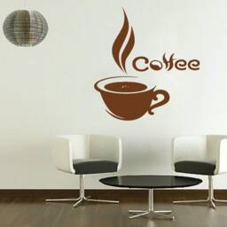 Coffee Cup Wall Decal - Removable Vinyl Sticker 1725