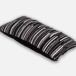 Hand Embroidered Sequin Pillow Cover, Black Grey Silver, Luxury Accent - Bmcc004 - thumbnail 2