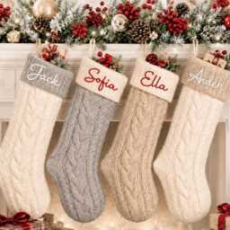 2026 Personalized Christmas Stockings, Embroidered Knit Stockings, Family Stockings With Name, Holiday Stockings, 2025 Gift - thumbnail 4