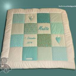 Crawling Blanket With Name, Baby Blanket, Crawling Name Madita Patchwork Personalized - thumbnail 2