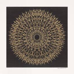 Black Mandala . Professional Printing - Unframed 40x40cm - 15''x15'' 20x20cm - 7.5''x7.5'' Modern Art Chay Chen - thumbnail 2
