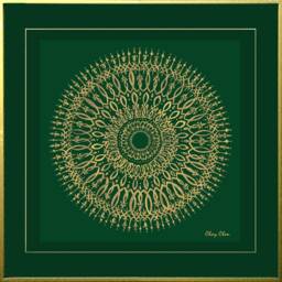 Black Mandala . Professional Printing - Unframed 40x40cm - 15''x15'' 20x20cm - 7.5''x7.5'' Modern Art Chay Chen - thumbnail 3