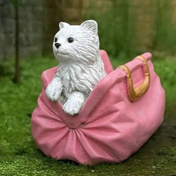 Concrete Cat in Bag Planter Stone Flower Pot Decor Cement Kitty Garden Figure Handmade Animal Ornament Cat Lover Gift Yard Plant - image 1