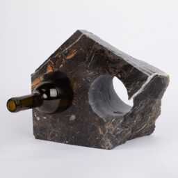 Handmade Marble Wine Bottle Holder Alexandrette Stone Rack - thumbnail 3