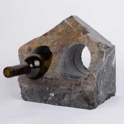 Handmade Marble Wine Bottle Holder Alexandrette Stone Rack - thumbnail 2