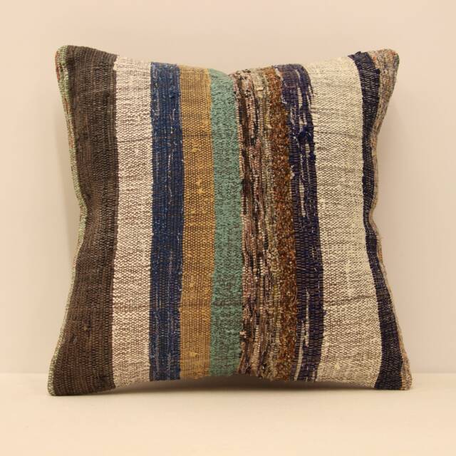 16x16 Home Kilim Pillow Cover Handmade Home Living Design Boho Vintage Rustic Throw Pillov Covers Old Cushion 4Kf-264 - image 1