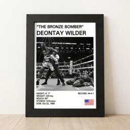 Deontay Wilder Boxing Poster The Bronze Bomber Art Print - thumbnail 1