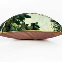 Henri Rousseau Jungle Cushion Cover - 50x50cm Velvet Pillow With Gold Piping, Tropical Throw Pillow, Art - thumbnail 2