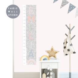 Personalized Rainbow Height Chart Wall Decal Nursery Growth - thumbnail 3