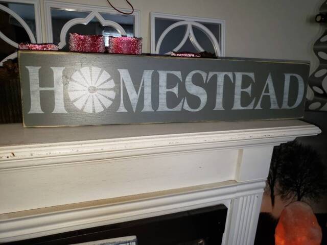 Homestead Windmill Sign Rustic Distressed Wood Wall Hanging Fixer Upper Primitive Kitchen Decor Barn Farmhouse - image 1