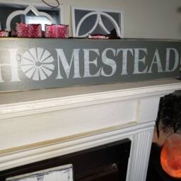 Homestead Windmill Sign Rustic Distressed Wood Wall Hanging Fixer Upper Primitive Kitchen Decor Barn Farmhouse - thumbnail 2