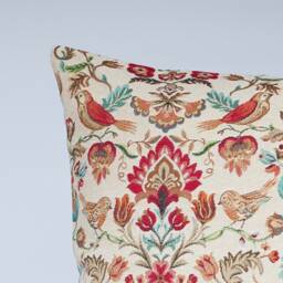 Traditional Style Morris Tapestry Xl Cushion. Birds & Trailing Flowers. 23X23 - thumbnail 2