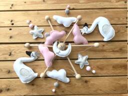 Mobile Baby, Swan, Cradle Girl, Princess, Toy Awakening, Baby Room Decoration - thumbnail 1
