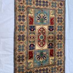 Handwoven Afghan Wool Rug 5.1x3 Ft Vintage Beljik Naksha Tribal Carpet - thumbnail 2