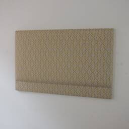Upholstered Headboard in Mustard Yellow Ikat Fabric - Single Double King Size - thumbnail 3
