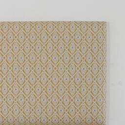 Upholstered Headboard in Mustard Yellow Ikat Fabric - Single Double King Size - thumbnail 4
