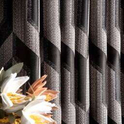 striped Patterned Curtains Modern Black Gray Bedroom Drape - thumbnail 4