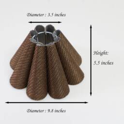 Handmade Burlap Skirt Lampshade Brown Acrylic For Home Lighting-31# - thumbnail 2