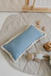 Apricot Soft Velvet Cushion With Fringe, Decorative Pillow, Velvet Sofa Cushion, Pillow For The Living Room, Modern Pillows - thumbnail 1