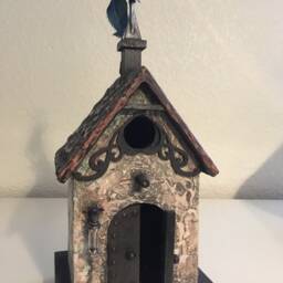 stucco Spirit - Angel House.mixed Media By Tazz. Created To Let Your Angels Know They Are Welcome.genuine Angelite Bead Included - thumbnail 2